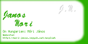 janos mori business card